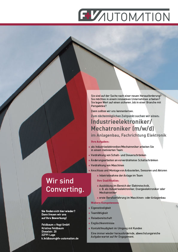 Industrieelektroniker/Mechatroniker (m/w/d) Industrieelektroniker/Mechatroniker (m/w/d)